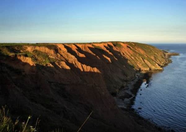 Filey Brigg, as seen from the Country Park.