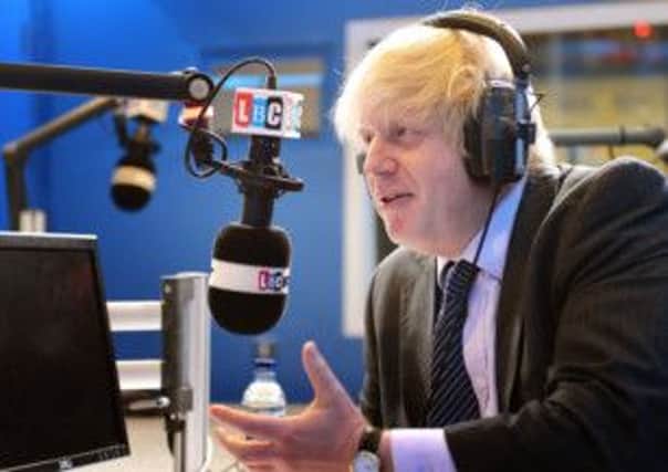 Boris Johnson during his appearance on LBC radio