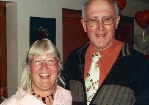 Maureen Greaves with her murdered husband Alan
