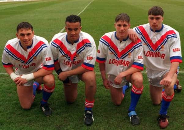 From left, Kevin Sinfield, Jamie Jones, Gary Smith, George Rayner.