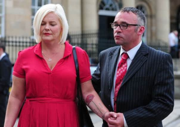 Ann Rodgers, mother of Poppy Rodgers, with her partner Andy Hinkles outside York Crown Court