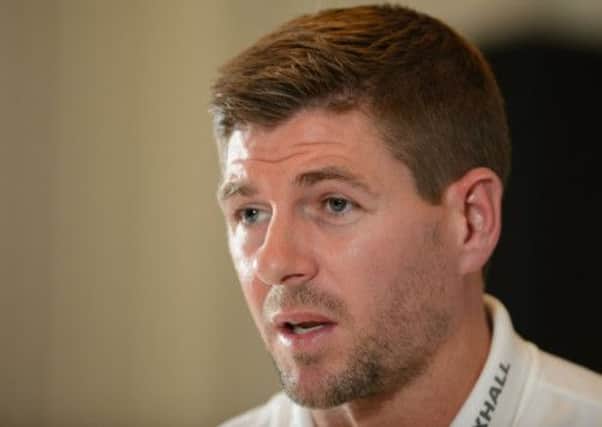 England captain Steven Gerrard during the press conference at the Grove Hotel, London.