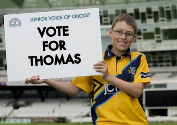 Cricket mad Thomas Ritchie