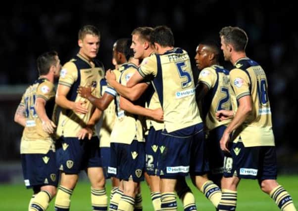 UP FOR THE CUP: Leeds United's players' reward for beating Doncaster Rovers on Tuesday night is a trip to Premier League Newcastle United in the third round. PICTURE: Jonathan Gawthorpe.