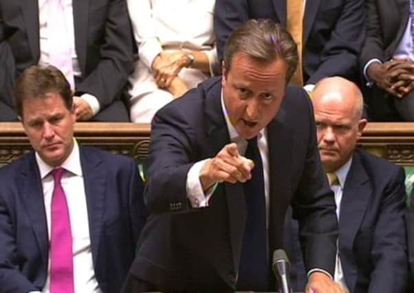 Prime Minister David Cameron speaks during a debate on Syria in the House of Commons
