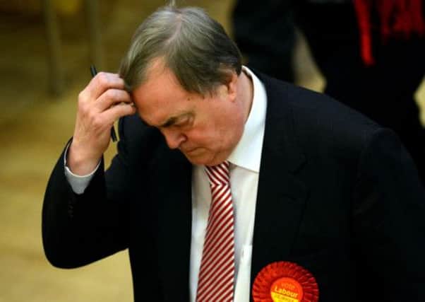 Lord Prescott during the vote count for the Police and Crime Commissioner in the Humberside Police Area