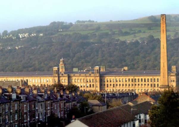 Salts Mill dominates the skyline at Saltaire