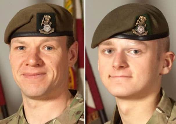 Sergeant Gareth Thursby (left) and Private Thomas Wroe, both of 3rd Battalion, The Yorkshire Regiment