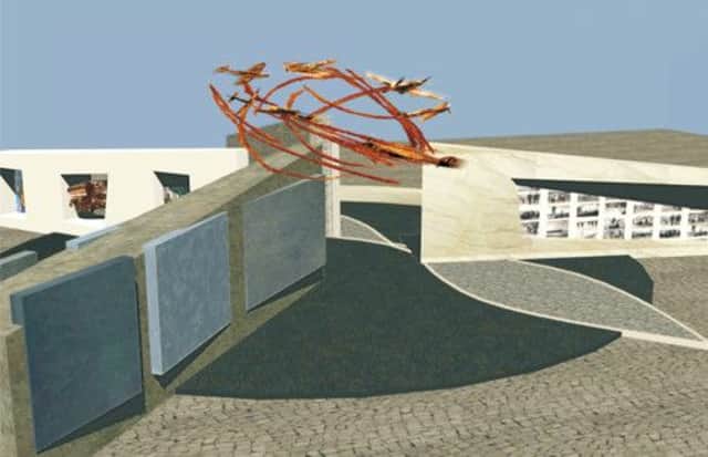 An artist's impression of the monument.
