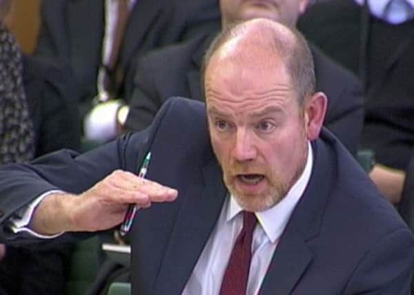 Former BBC director general Mark Thompson, speaks to the Commons Public Accounts Committee