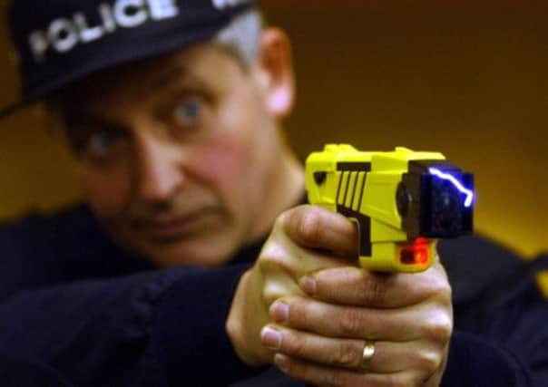 The use of stun guns by police officers in England and Wales more than doubled over two years.