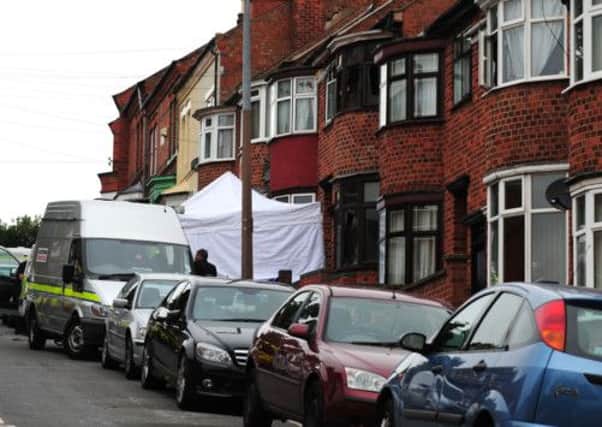 The scene of a house fire at Wood Hill, in the Spinney Hills area
 of Leicester which claimed the lives of four people.