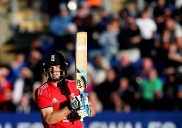 England's Jos Buttler during the fourth one day international