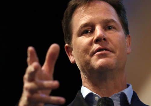 Nick Clegg during a question and answer session at the Liberal Democrat conference Glasgow.