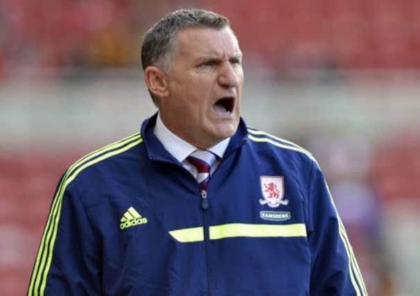 Middlesbrough manager Tony Mowbray.