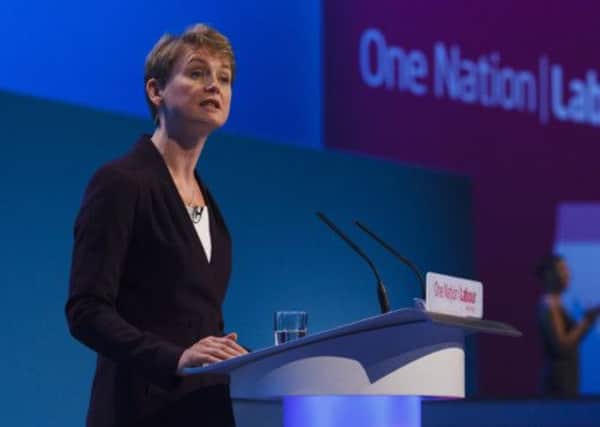 Shadow Home Secretary Yvette Cooper speaking during the first day of Labour's annual party conference in Brighton.