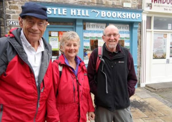 Tony and Margaret Brennan with walking festival organiser Richard Wright.