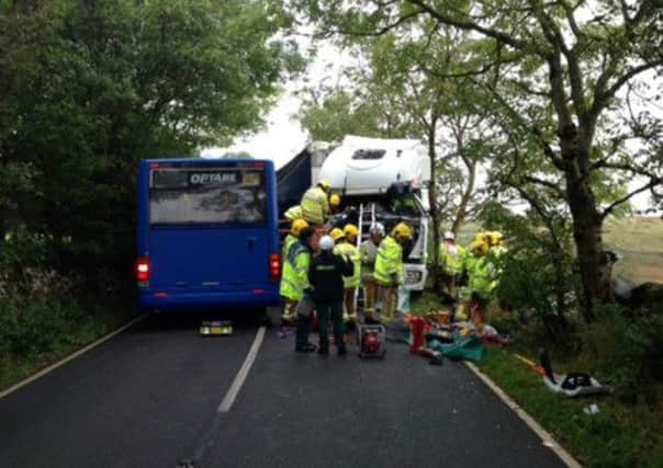 The scene of the crash in Lowgill, Kendal