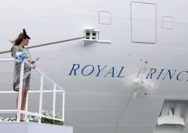 The Duchess of Cambridge during the naming ceremony of the Royal Princess