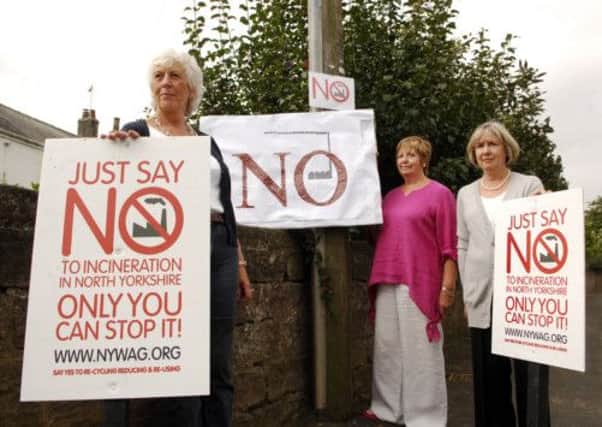 Protestors against the proposed incinerator plant at Allerton Park