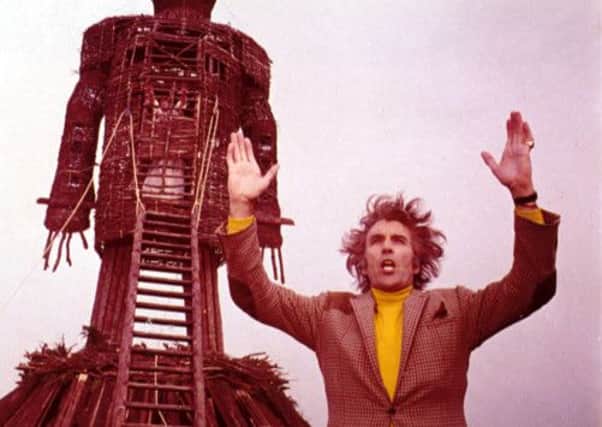 Christopher Lee in The Wicker Man, and as Dracula, below.
