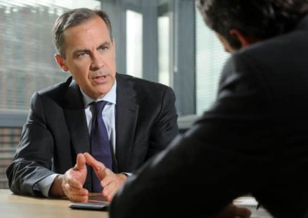 Mark Carney, Governor of the Bank of England, with Yorkshire Post Business Editor Bernard Ginns