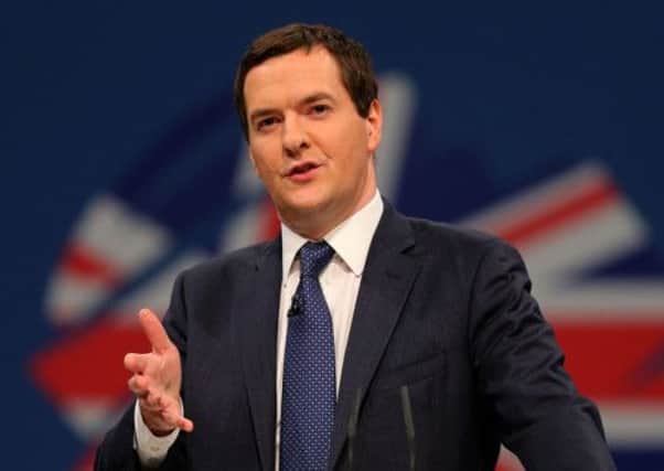George Osborne delivers his keynote speech on the second day of the Conservative Party Conference in Manchester.