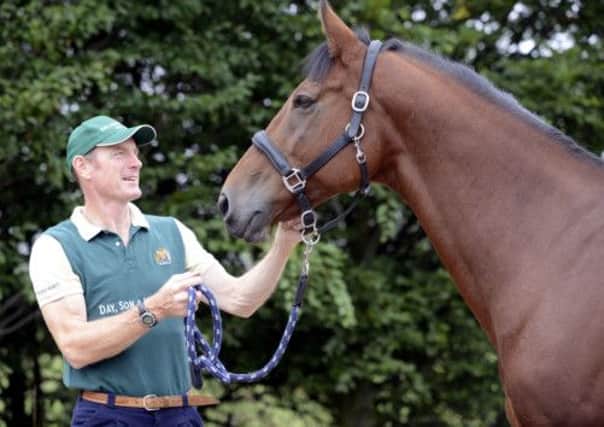 Eventer Gary Parsonage and his horse Sligo Luckyvalier at Molescroft Grange Farm, Beverley.