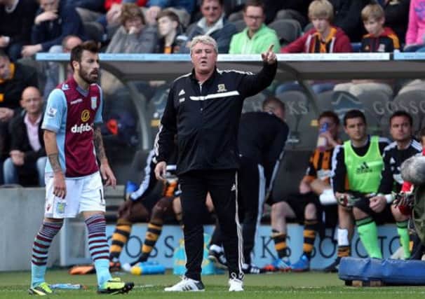 Hull City's manager Steve Bruce on the touchline during the Barclays Premier League match.