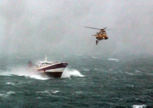 A rescue that saved a fisherman's life in a force 8 gale