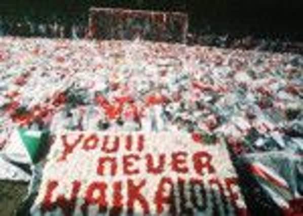 A floral tribute to the Hillsborough victims