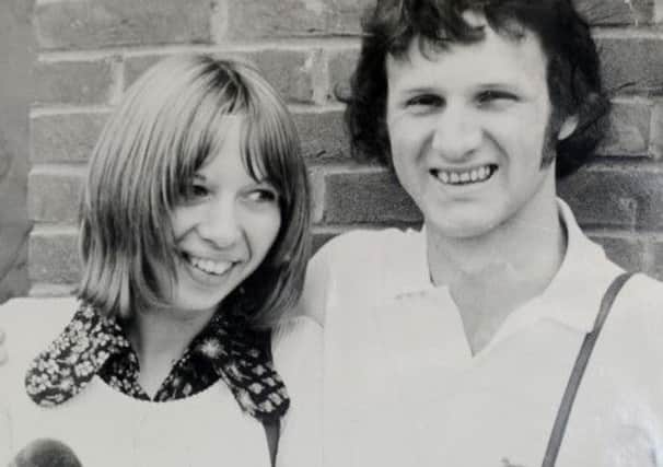 Barber Malcolm Abdy with wife Brenda in 1973