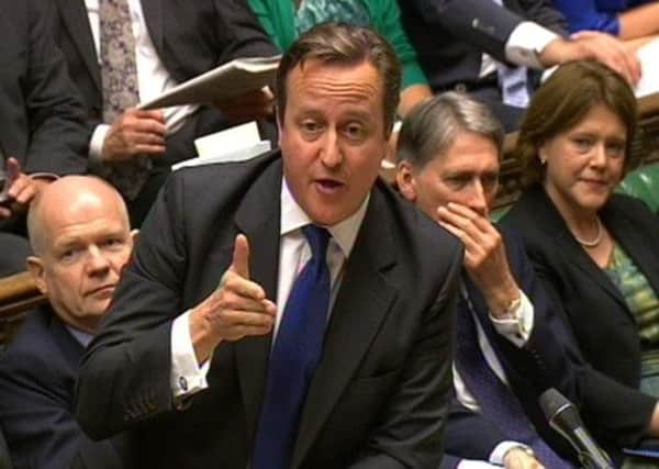 David Cameron at Prime Minister's Questions yesterday