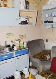 A room above a shop in Brougham Street Burnley,where a 20-year-old Slovakian woman was held against her will
