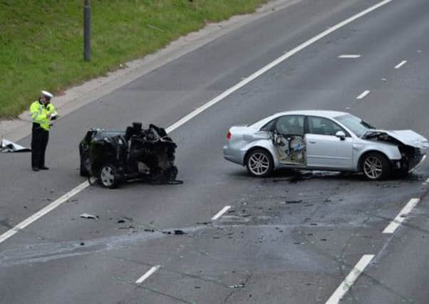 Police at the scene on the M1. Picture: Ross Parry Agency