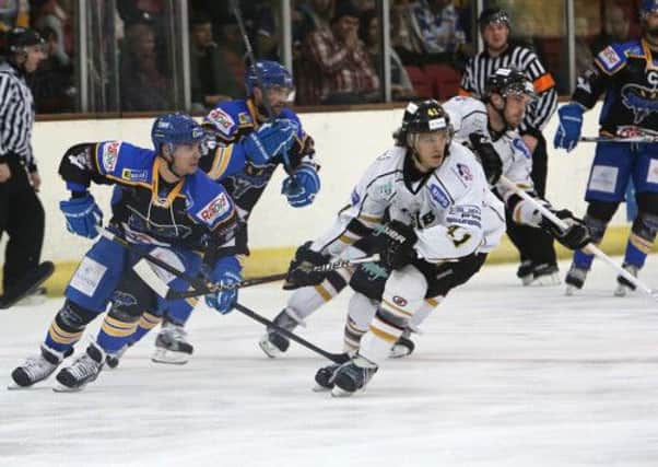 CLOSE RUN THING: Hull Stingrays were edged out 6-4 by defending Cup champions Nottingham Panthers. Picture: Arthur Foster.