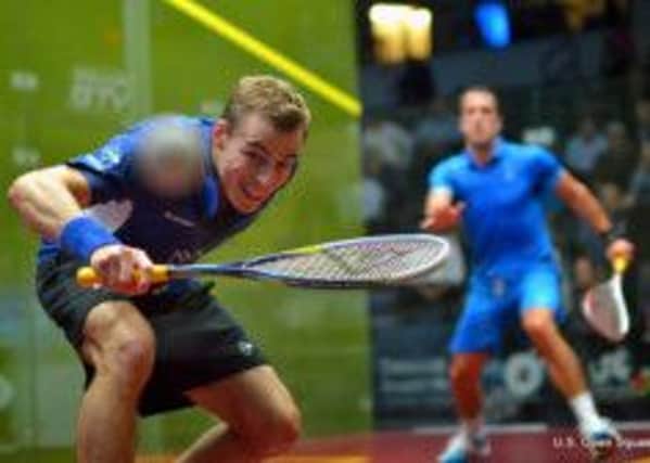 HARD WORD: Nick Matthew overcame fellow Englishman Peter Barker to set up a semi-final clash with fellow Yorkshireman James Willstrop, below. Pictures by Steve Cubbins/US Open Squash