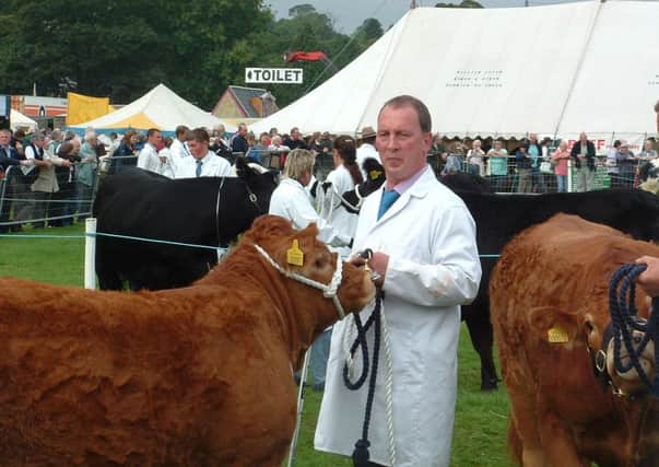 James Cooper in the ring at Nidderdale Show