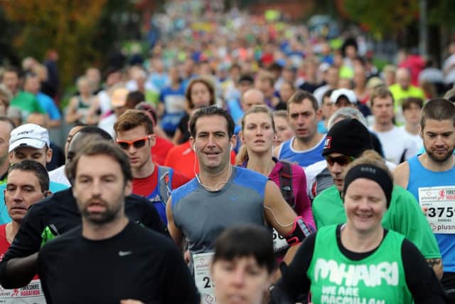 The start of the Yorkshire Marathon in York. 

Pictures by Gerard Binks.