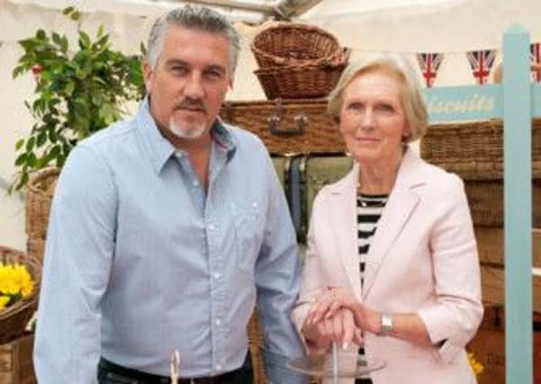Paul Hollywood and Marry Berry in The Great British Bake-Off