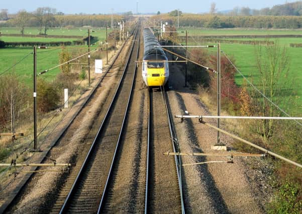 Overhead wire problems are blamed for the suspension of services on the East Coast main line