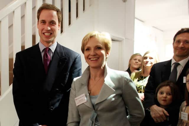 The Duke of Cambridge with Julia Samuel