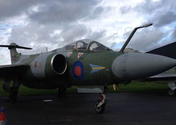 The Blackburn Buccaneer XV168, re-dedicated to the former Blackburn Aircraft workers who died as part of development and testing of the aircraft.