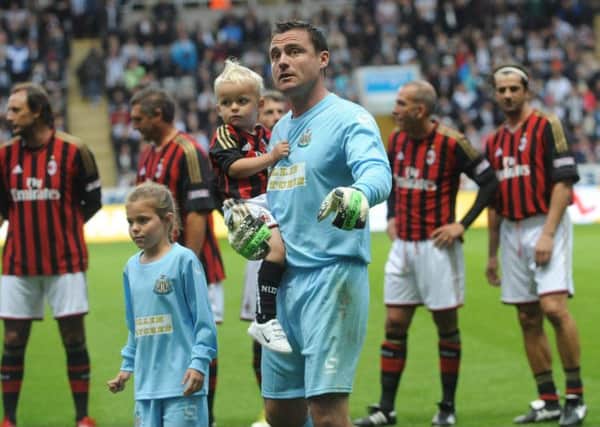 CHANCE ... Hull's Steve Harper pictured at his charity game at St James's Park last month
