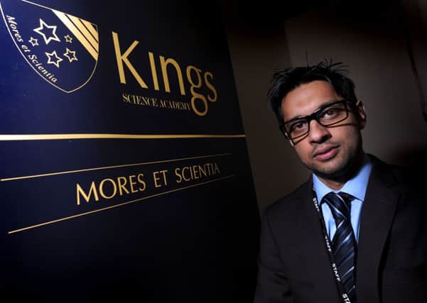 Head teacher Sajid Raza at Kings Science Academy, Bradford.