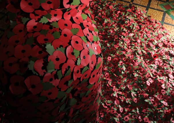 A poppy exhibition created by artist Martin Waters at Doncaster Minster. Picture: Andrew Roe