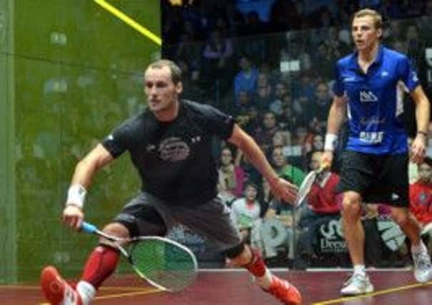 ON FORM: US Open squash champion Gregory Gaultier in action.