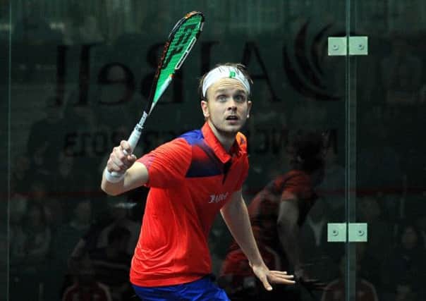 STEADY PROGRESS: James Willstrop face Spain's Borja Golan in today's third round at the World Squash Championships in Manchester.