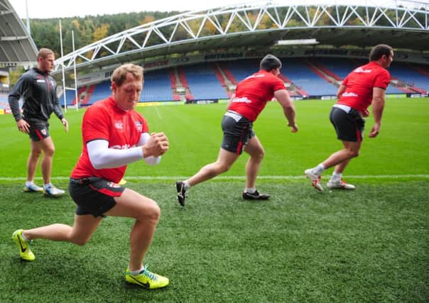 England's Ben Westwood during the Captain's Run at the John Smith's Stadium, Huddersfield.