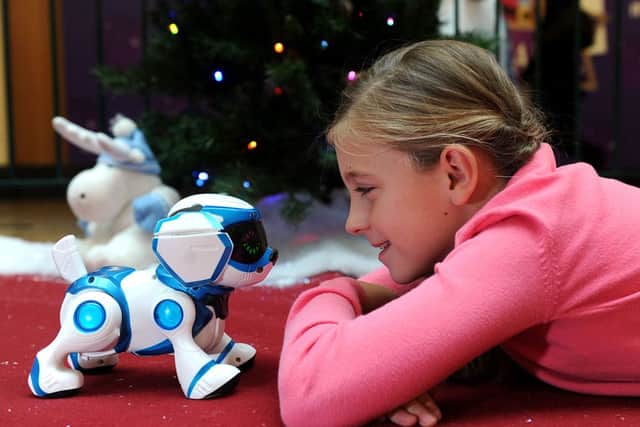 Maddie Wilkes from Chesterfield with a Teksta Robotic Puppy